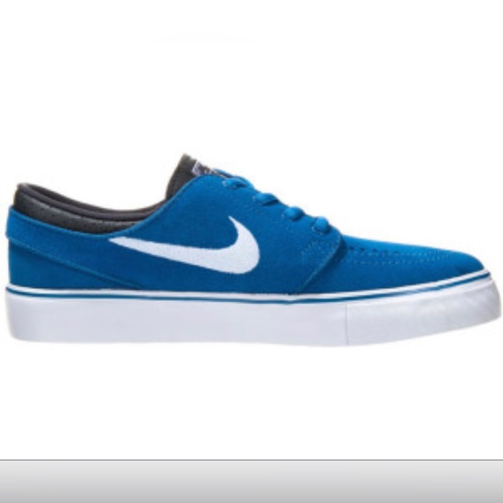 Nike Stefan Janoski skater shoes kids size 4 royal blue suede skateboarding